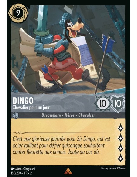 S2 - 180/204 - Dingo : Chevalier pour un jour - Disney Lorcana - Série 2