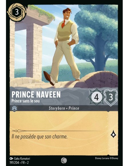 S2 - 191/204 - Prince Naveen : Prince sans le sou - Disney Lorcana - Série 2