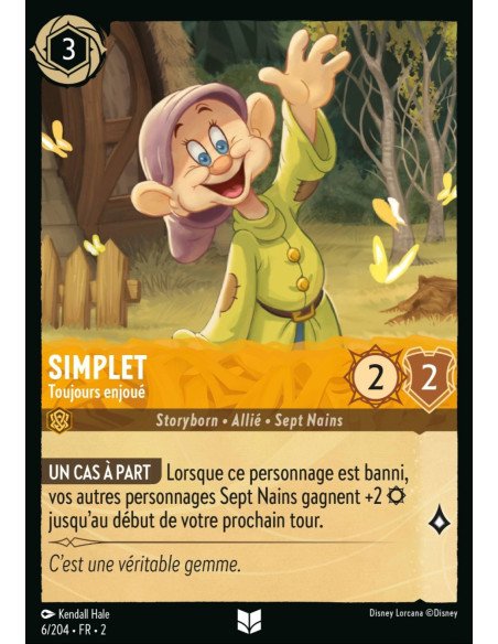 S2 - 006/204 - Simplet : Toujours enjoué - Disney Lorcana - Série 2