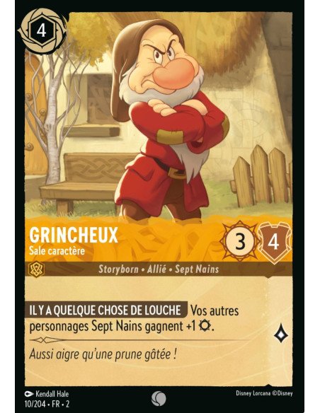 S2 - 010/204 - Grincheux : Sale caractère - Disney Lorcana - Série 2