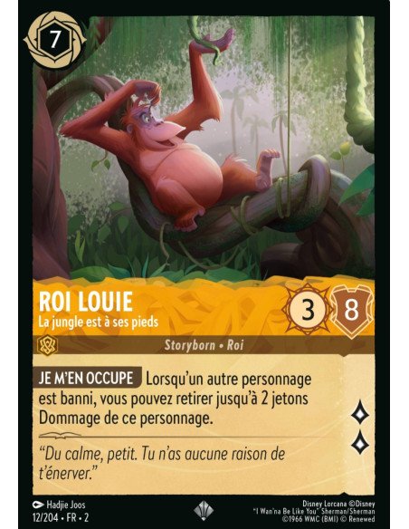 S2 - 012/204 - Roi Louie : La jungle est à ses pieds - Disney Lorcana - Série 2