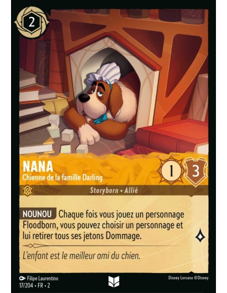 S2 - 017/204 - Nana : Chienne de la famille Darling - Disney Lorcana - Série 2