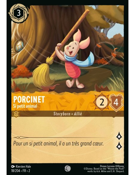S2 - 018/204 - Porcinet : Si petit animal - Disney Lorcana - Série 2