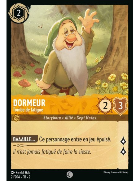 S2 - 021/204 - Dormeur : Tombe de fatigue - Disney Lorcana - Série 2