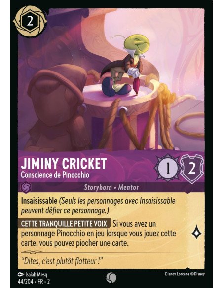 S2 - 044/204 - Jiminy Cricket : Conscience de Pinocchio - Disney Lorcana - Série 2
