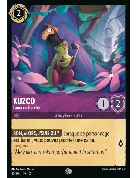 S2 - 045/204 - Kuzco : Lama recherché - Disney Lorcana - Série 2