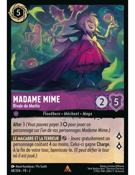 S2 - 048/204 - Madame Mime : Rivale de Merlin - Disney Lorcana - Série 2