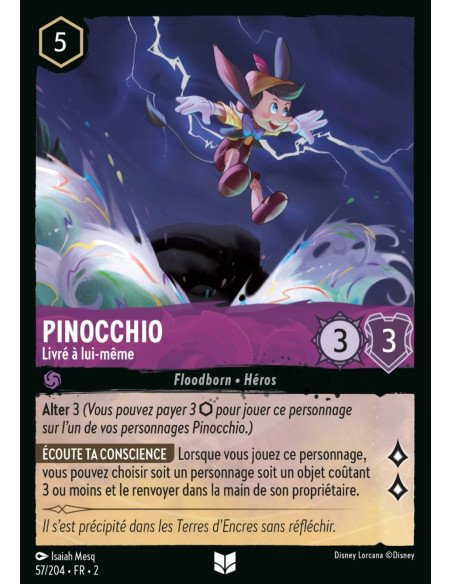 S2 - 057/204 - Pinocchio : Livré à lui-même - Disney Lorcana - Série 2