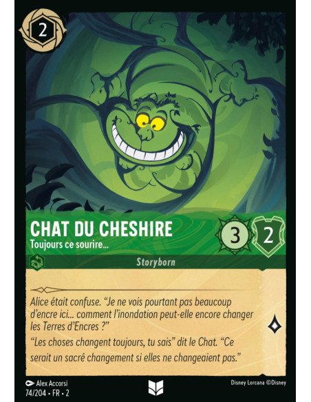 S2 - 074/204 - Chat du Cheshire : Toujours ce sourire... - Disney Lorcana - Série 2