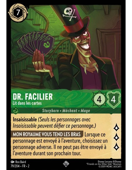 S2 - 079/204 - Dr. Facilier : Lit dans les cartes - Disney Lorcana - Série 2