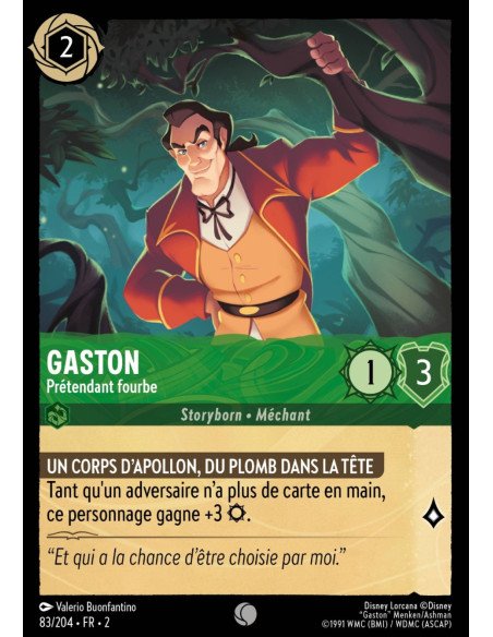 S2 - 083/204 - Gaston : Prétendant fourbe - Disney Lorcana - Série 2