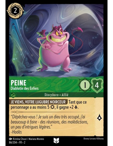 S2 - 086/204 - Peine : Diablotin des Enfers - Disney Lorcana - Série 2