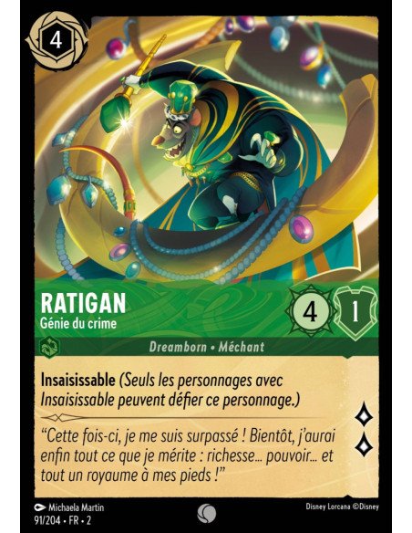 S2 - 091/204 - Ratigan : Génie du crime - Disney Lorcana - Série 2