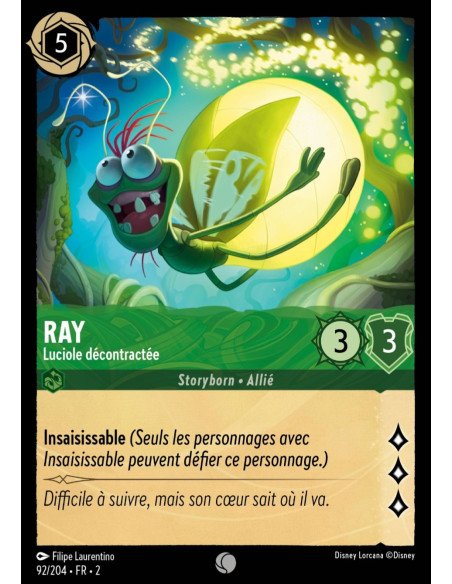 S2 - 092/204 - Ray : Luciole décontractée - Disney Lorcana - Série 2