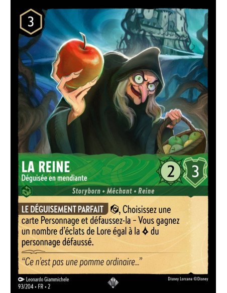S2 - 093/204 - La Reine : Déguisée en mendiante - Disney Lorcana - Série 2