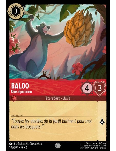 S2 - 103/204 - Baloo : Ours épicurien - Disney Lorcana - Série 2