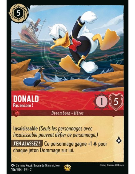 S2 - 106/204 - Donald : Pas encore ! - Disney Lorcana - Série 2