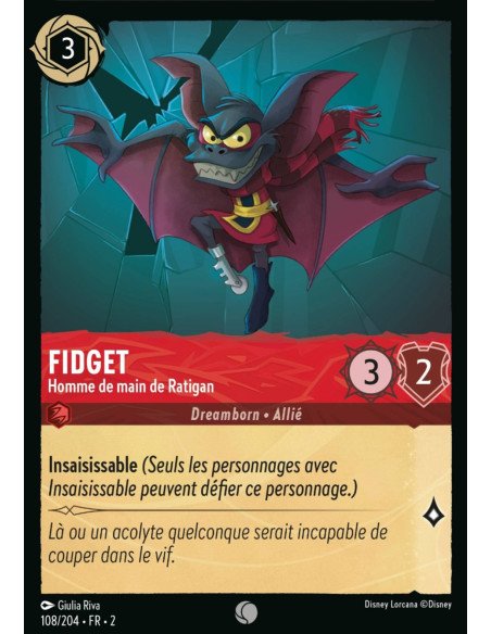 S2 - 108/204 - Fidget : Homme de main de Ratigan - Disney Lorcana - Série 2