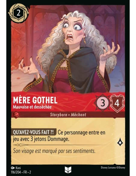 S2 - 116/204 - Mère Gothel : Mauvaise et desséchée - Disney Lorcana - Série 2