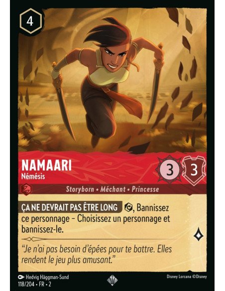 S2 - 118/204 - Namaari : Némésis - Disney Lorcana - Série 2