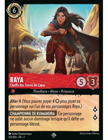 S2 - 123/204 - Raya : Cheffe des Terres de Cœur - Disney Lorcana - Série 2