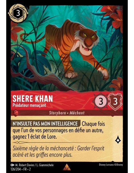 S2 - 126/204 - Shere Khan : Prédateur menaçant - Disney Lorcana - Série 2