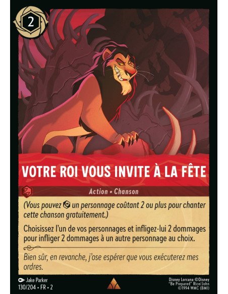 S2 - 130/204 - Votre Roi vous invite à la fête - Disney Lorcana - Série 2