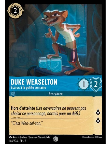S2 - 146/204 - Duke Weaselton : Escroc à la semaine - Disney Lorcana - Série 2