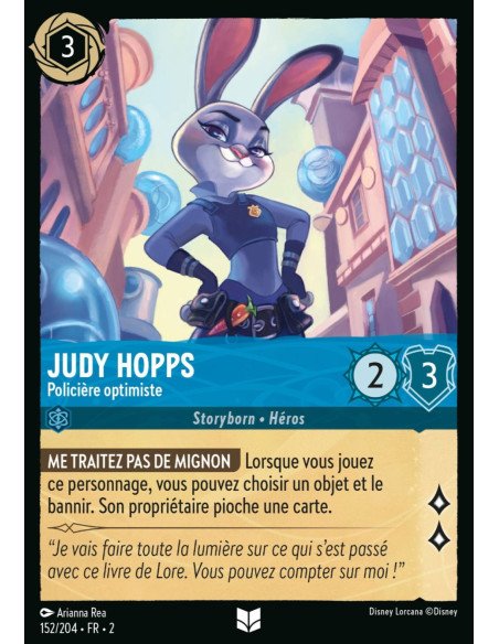 S2 - 152/204 - Judy Hopps : Policière optimiste - Disney Lorcana - Série 2