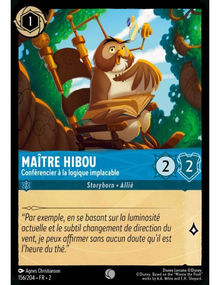 S2 - 156/204 - Maître Hibou : Conférencier à la logique implacable - Disney Lorcana - Série 2