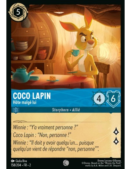 S2 - 158/204 - Coco Lapin : Hôte malgé lui - Disney Lorcana - Série 2