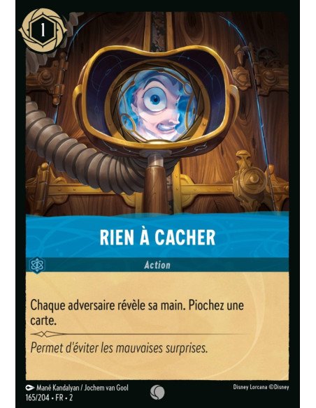 S2 - 165/204 - Rien à cacher - Disney Lorcana - Série 2