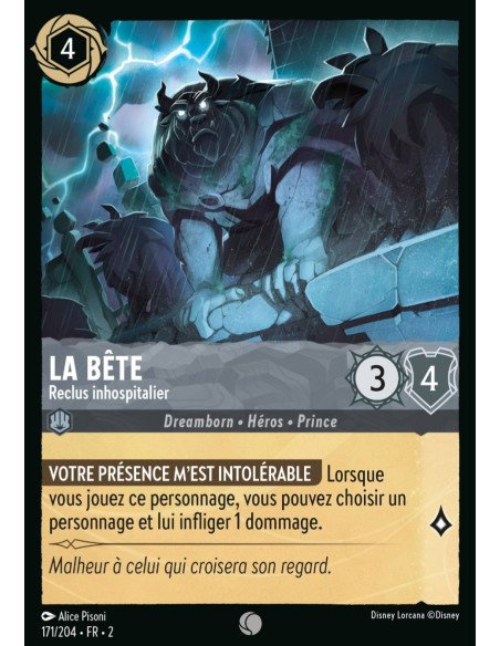 S2 - 171/204 - La Bête : Reclus inhospitalier - Disney Lorcana - Série 2
