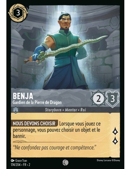 S2 - 174/204 - Benja : Gardien de la Pierre de Dragon - Disney Lorcana - Série 2