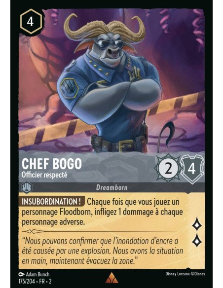 S2 - 175/204 - Chef Bogo : Officier respecté - Disney Lorcana - Série 2