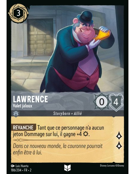 S2 - 186/204 - Lawrence : Valet jaloux - Disney Lorcana - Série 2