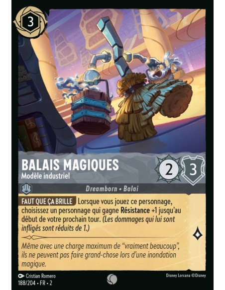 S2 - 188/204 - Balais magiques : Modèle industriel - Disney Lorcana - Série 2
