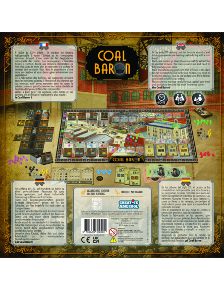 Coal Baron - Jeux de société - Jeux Initiés - dos de la boîte