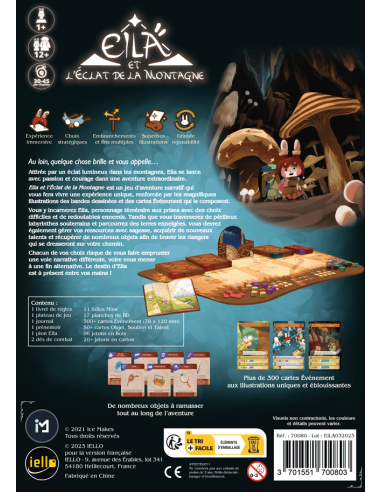 Eila et l'Eclat de la Montagne - Jeux de société - Jeux Coopératifs - dos de la boîte