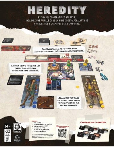 Heredity - Jeux de société - Jeux Coopératifs - dos de la boîte