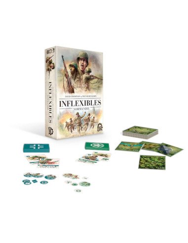 Infexibles Normandie - Jeux de société - 2 joueur - guerre - affrontement - débarquement - boite - matériel - cartes - intérieur