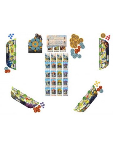 Skytopia - cercle du temps - jeux de société - contenu - matériel - plateau - contenu