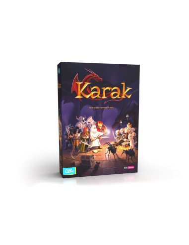 Karak - Jeu de société - Plateau - Dongeon Crawler - Exploration - Boite - Couverture - Graphisme - Illustration