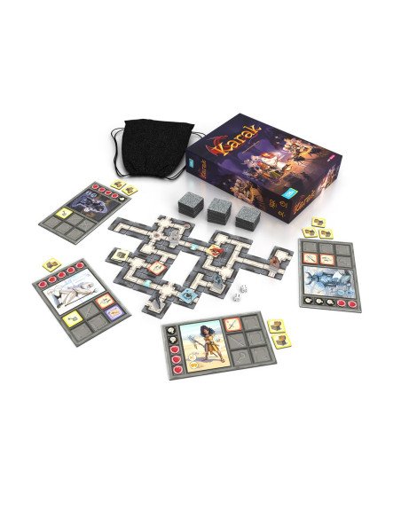 Karak - Jeu de société - Plateau - Dongeon Crawler - Exploration - Matériel - Ouvert