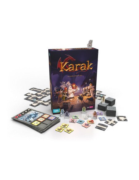 Karak - Jeu de société - Plateau - Dongeon Crawler - Exploration - Matériel - Ouvert