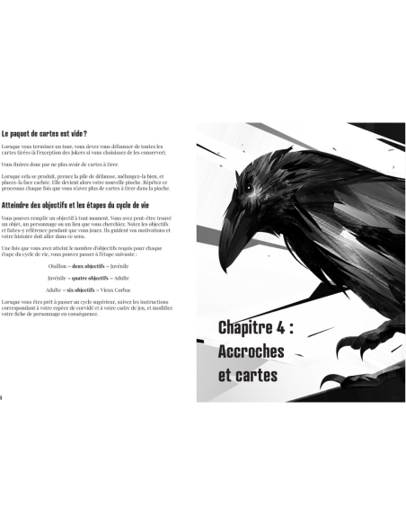 La voie du corbeau - Jeu de rôle - Cartes - Livre d'aventure - Couverture - Graphisme