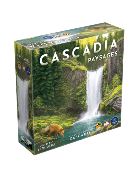 Cascadia - Jeux de société - Jeux familial - Extension Paysage - Boite - graphisme - Couverture