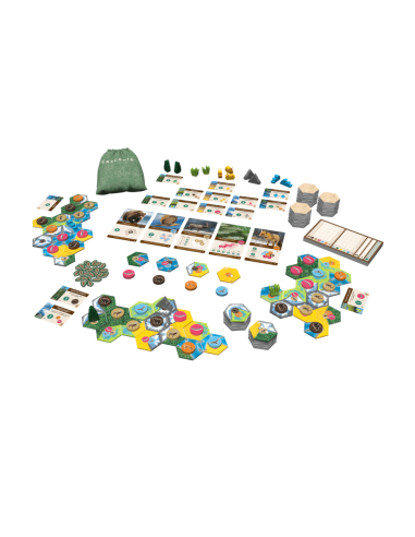 Cascadia - Jeux de société - Jeux familial - Extension Paysage - Matériel - Intérieur