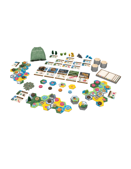 Cascadia - Jeux de société - Jeux familial - Extension Paysage - Matériel - Intérieur