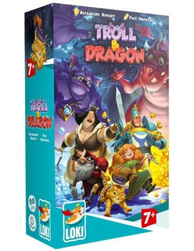 Troll & Dragon - jeu de société - Boite -graphisme - couverture - Illustration